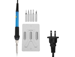 Juego De Soldador Eléctrico Ajustable De 7 Piezas, Herramienta Para Soldar Y Grabar Madera, 60 W, Enchufe Ca/ee. Uu., 110 V