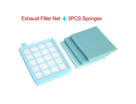 Red de filtro de escape Hepa para aspiradora, 3 piezas de esponjas para accesorios Philips Fc8471/8630/9322