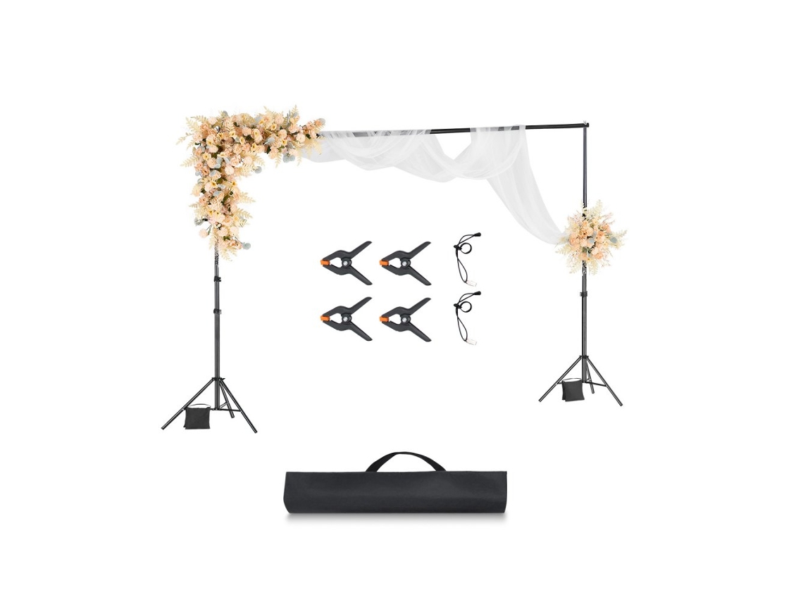 Soporte de fondo fotográfico de 300x300cm con estructura ajustable Tekmaquinas