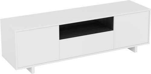 Mueble de TV HABITDESIGN 0G6631BO  (Blanco Brillo - Gris  - Melamina - 150 x 47 x 41 cm)