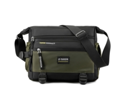 Bolso bandolera/de hombro para hombre (verde militar), impermeable, duradero, fabricado en tela Oxford, con gran capacidad.