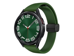 Correa fina de silicona negra con cierre magnético para Samsung Galaxy Watch 6 / 6 Classic