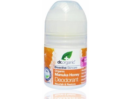 Desodorante DR. ORGANIC Roll-On Miel de Manuka Bio (50 ml)