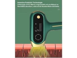 Dispositivo de depilación IPL con 5 niveles de intensidad, 999.999 destellos, luz fría y pantalla LED para resultados duraderos. Verde Yizhood.