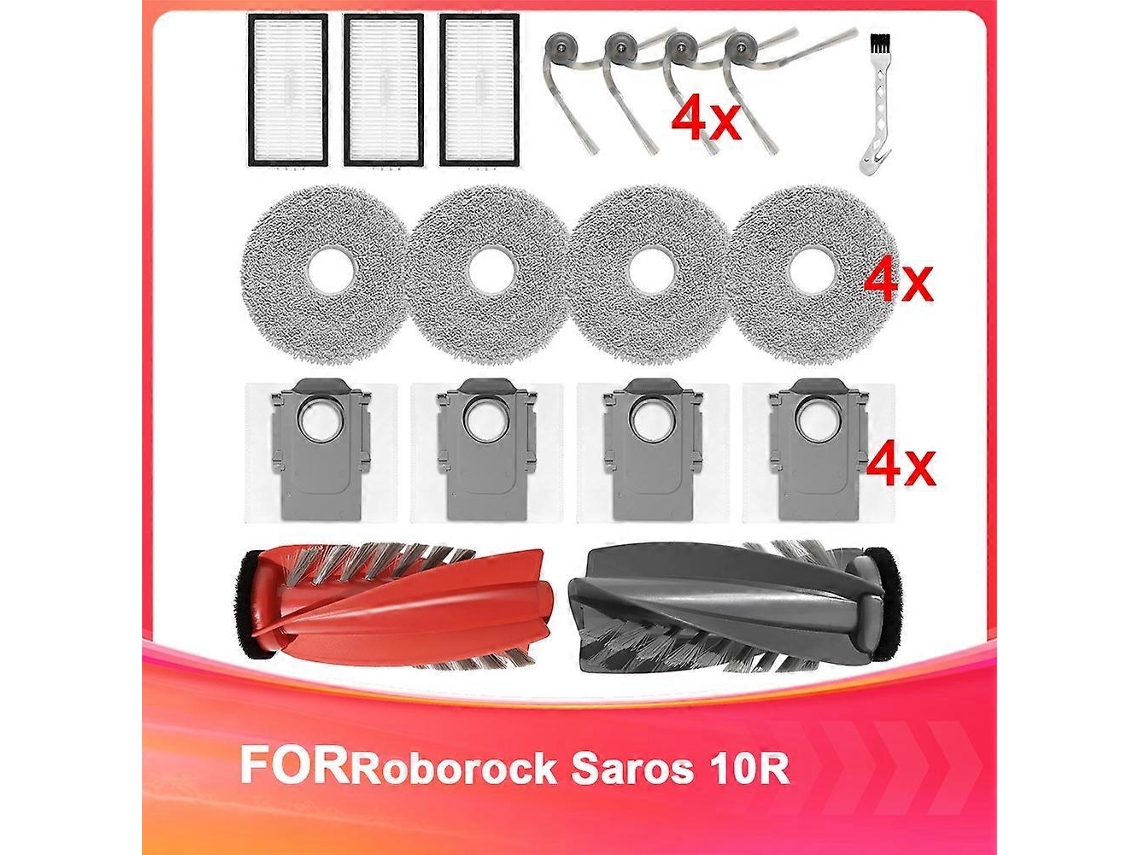 Accessory Set For Saros 10r Vacuum Cleaner Replacement Part, Main Brush, Wipes,dust Bags,side Brush