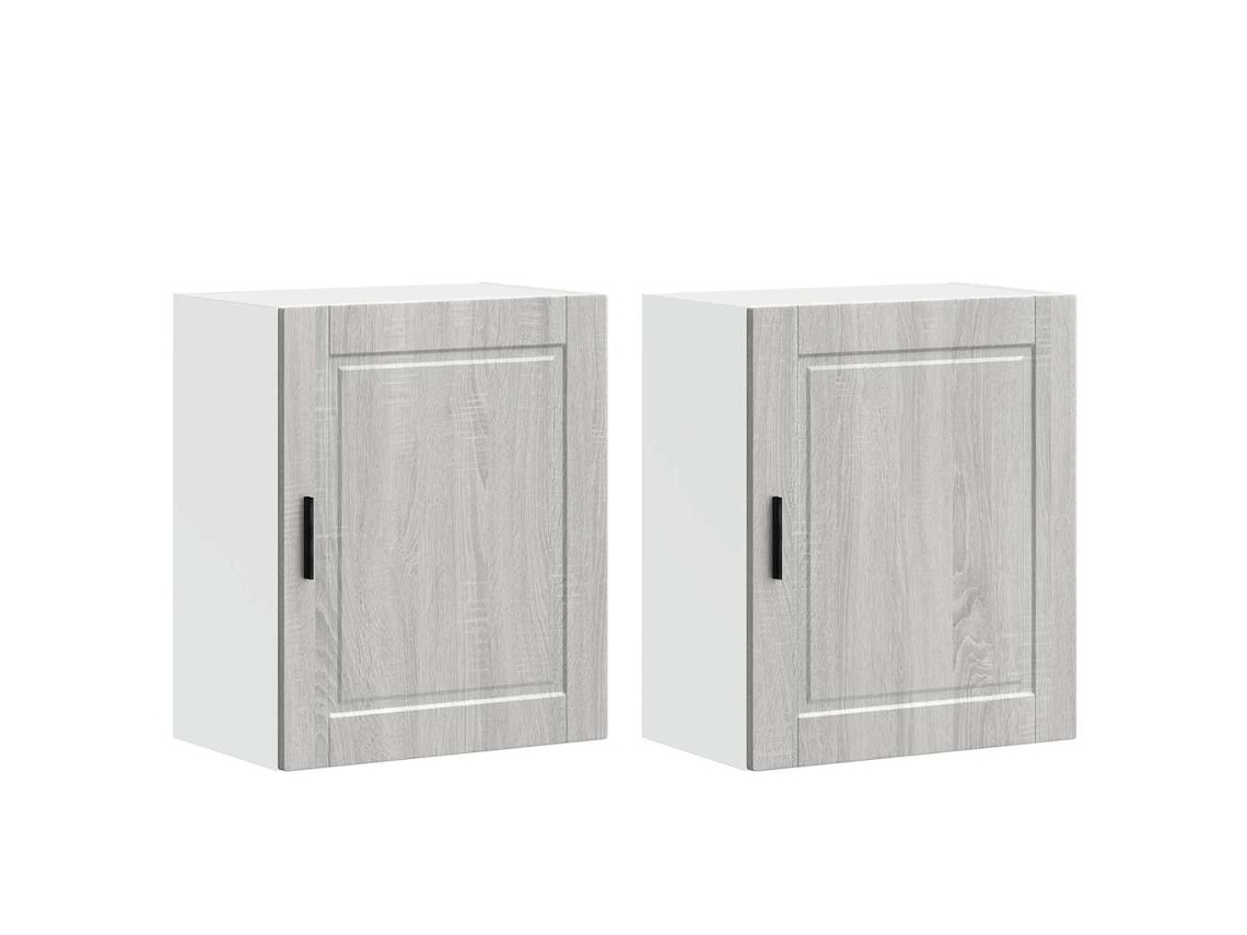 Maison Exclusive - Armarios Pared Para Cocina 2 Uds Porto Gris Sonoma