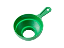 Embudo De Cocina Multifuncional Plegable De Silicona Con Boca Ancha - Verde