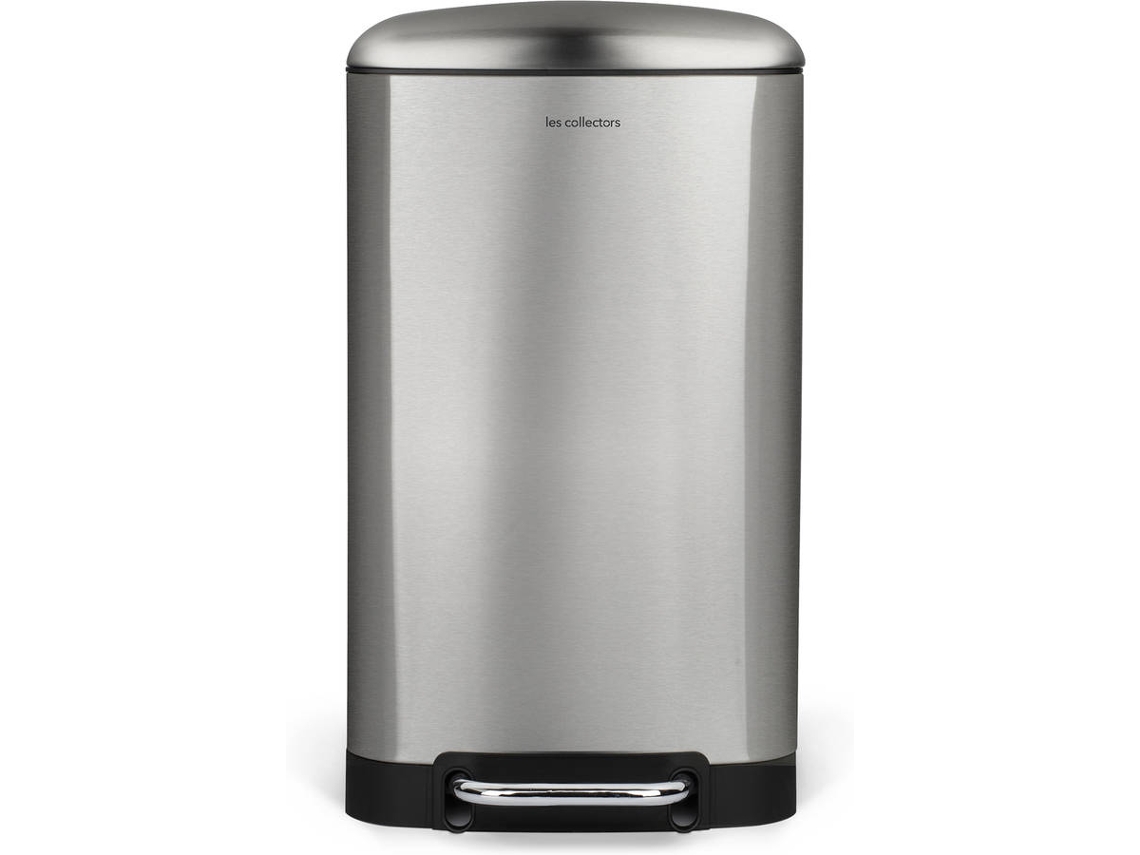 Cubo de Basura LES COLLECTORS N°712 (Plateado - Acero Inoxidable - 30 L)