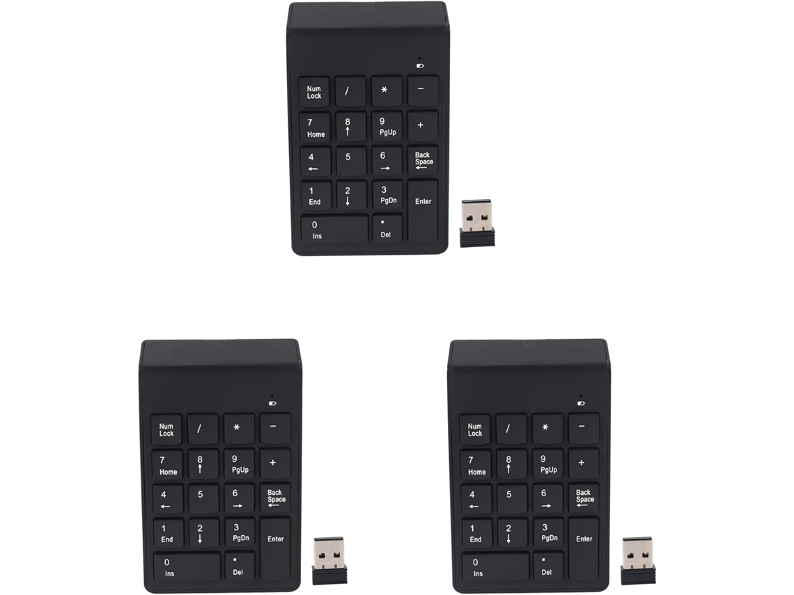 Teclado Numérico 3x, Usb, 18 Teclas Con Mini Receptor 2.4g Para Portátil