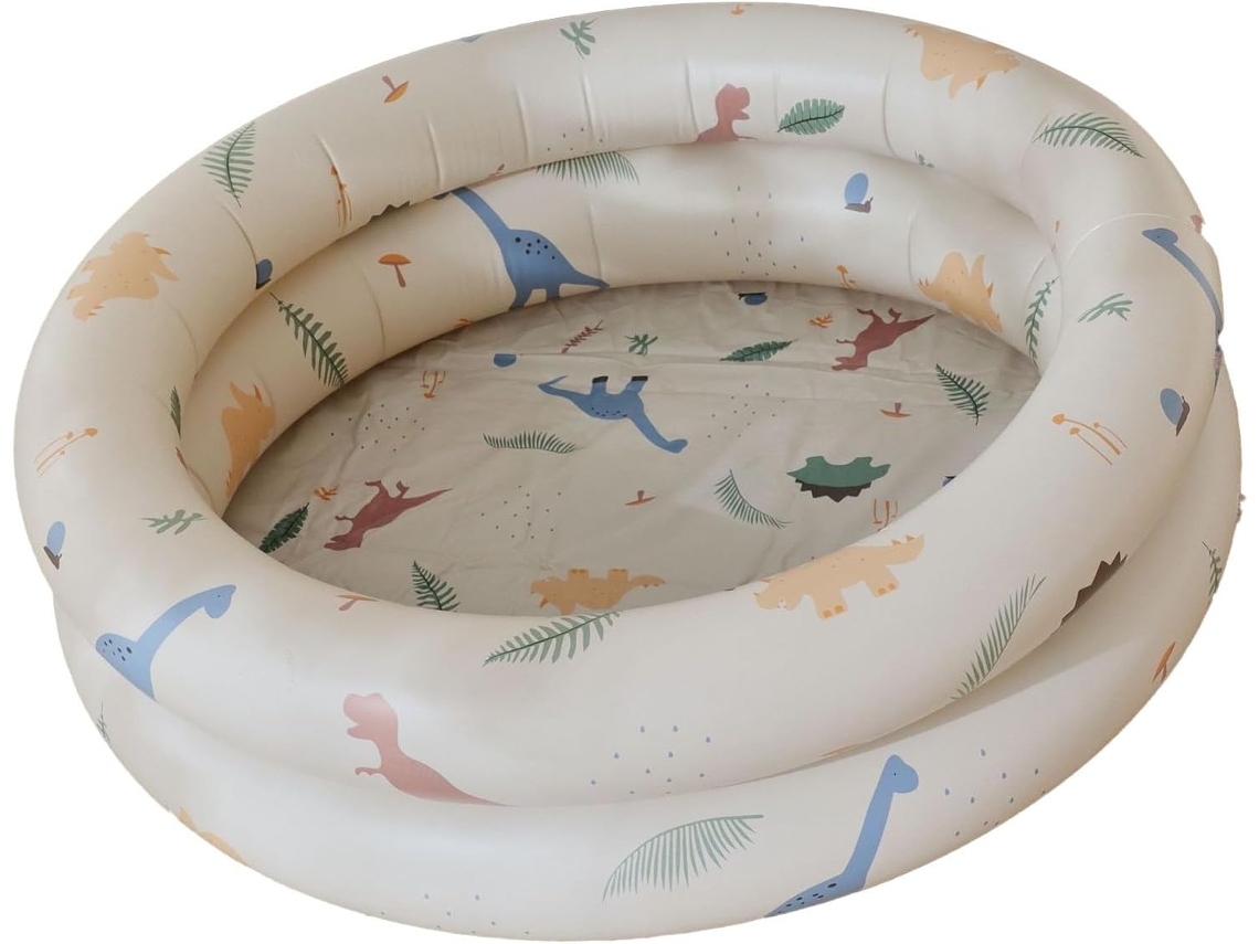 Piscina Inflable Para Niños, Redonda Bebés, De Pvc A Prueba Fugas Interiores Y Exteriores (beige)