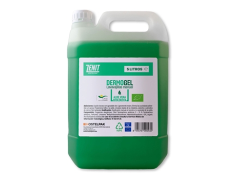 HOSTELPAK 5L DermoGel Detergente lavavajillas manual Aloe Vera Ecológica Detergente lavavajillas a mano Productos de limpieza Menaje Limpieza vajil...