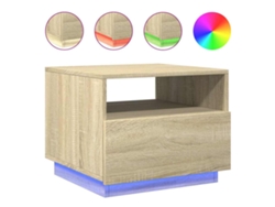 Maison Exclusive - Mesa De Centro Con Luces Led Roble Sonoma 50x49x40 Cm