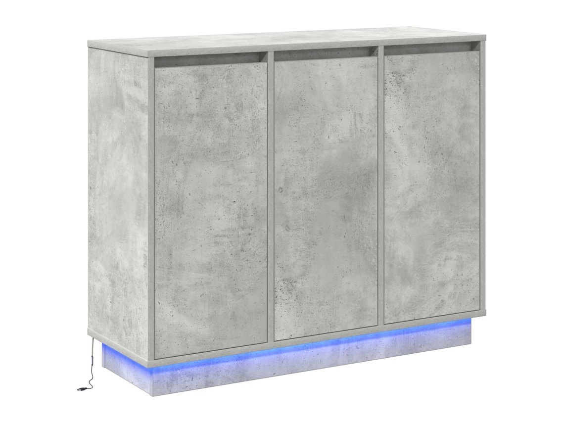 Aparador LED Gris 90x32x75 cm Madera Procesada MAISON EXCLUSIVE