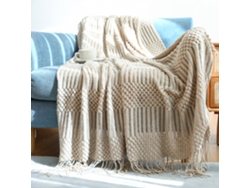 Manta Boho Reversible (130x150cm), Caqui
