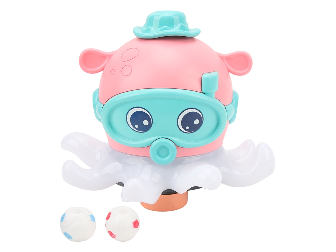 Juguete De Baño Pulpo Eléctrico Con Luz Y Música, Pelota Flotante Educativa Para Niños, Rosa