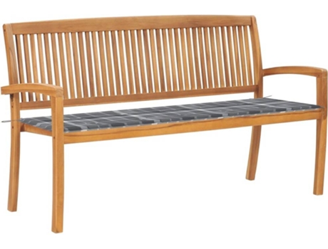 Banco de exterior VIDAXL Marrón Teca (159x57.5x90 cm)