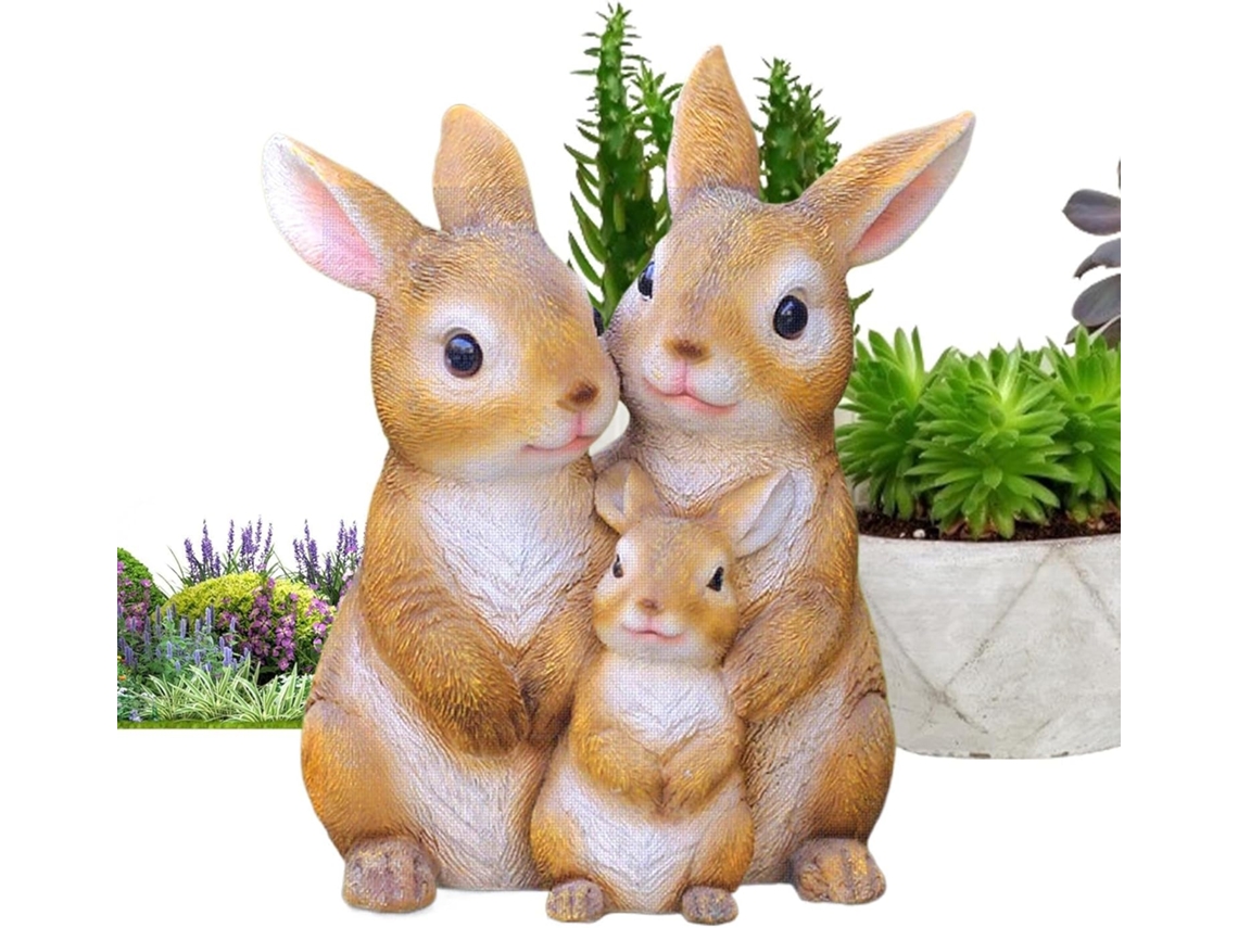 Estatua De Conejo Para Exteriores,, Para Patio, Jardín, Decoración De Conejos, Figuras De Resina Ligeras, Adornos