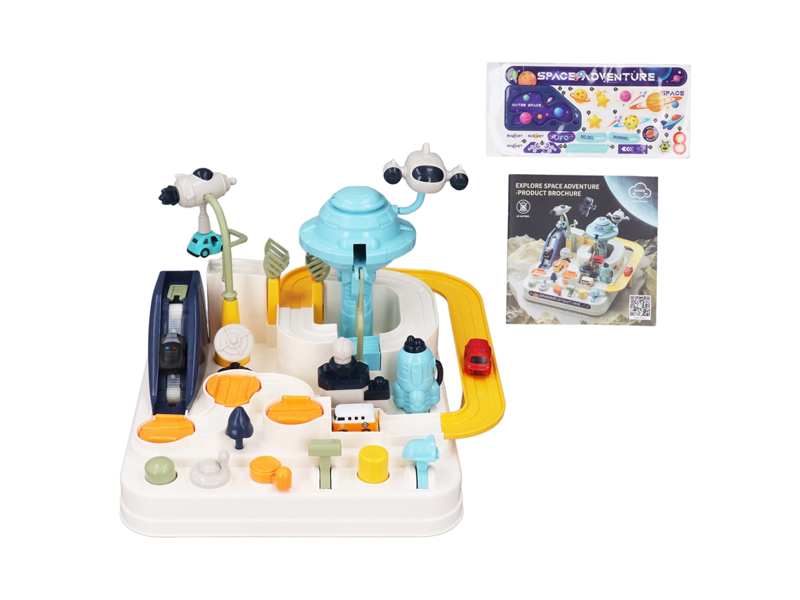 2026-pista De Carreras De Coches Aventura Educativa Con Puzzle, Juego Temático Espacial Para Niños Pequeños