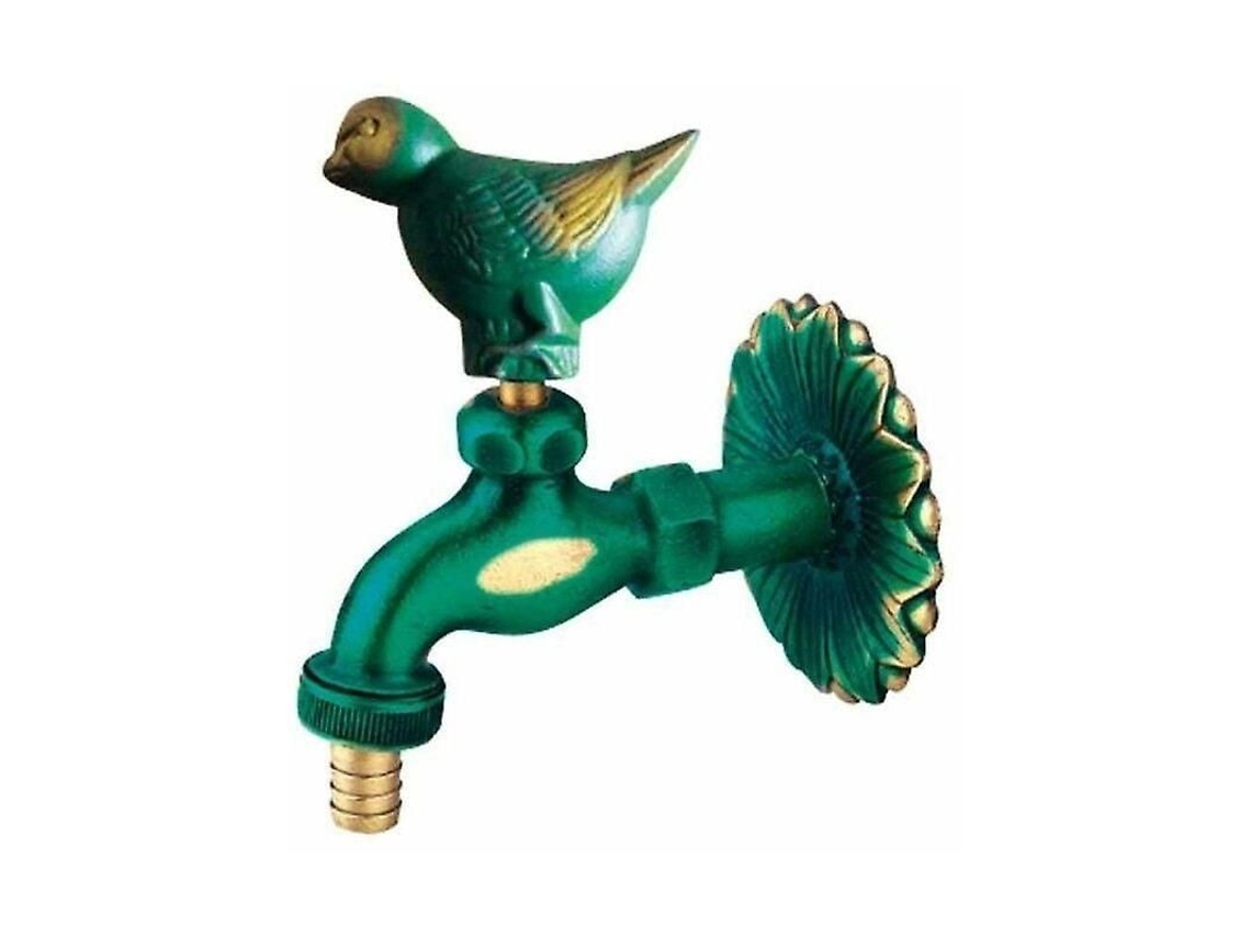 2026 - Grifo de jardín con forma de pájaro, fuente decorativa rústica verde