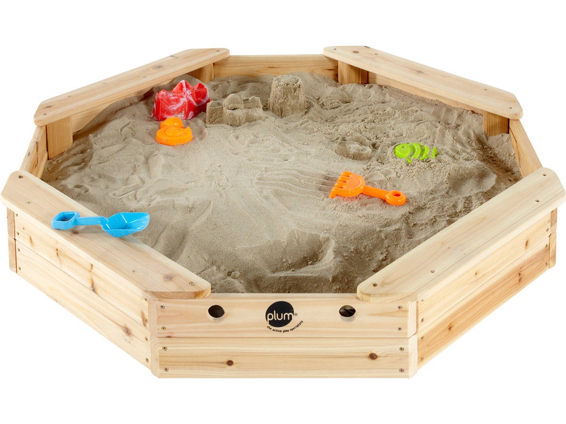 Caja de arena de madera de la playa del tesoro de la ciruela