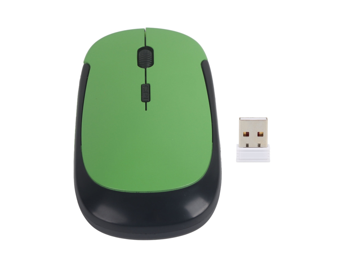 Rato Sem Fio 2.4ghz Com Rastreamento Preciso 3 Níveis Dpi Ajustável Ultra Fino Para Computador E Laptop Verde