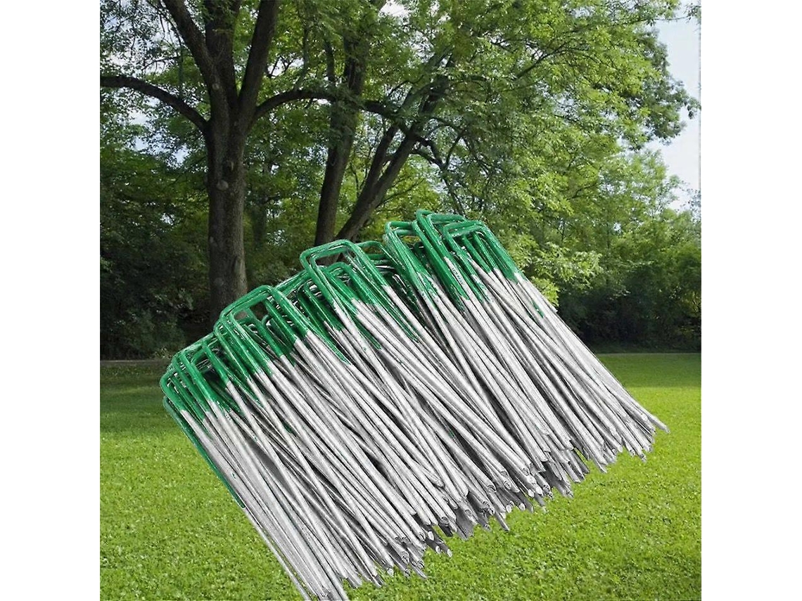 50 Clavos De Jardín De 6 Pulgadas, Clavijas U Para Cesped Artificial, Resistentes A La Corrosión, Estabilizadores De Paisaje