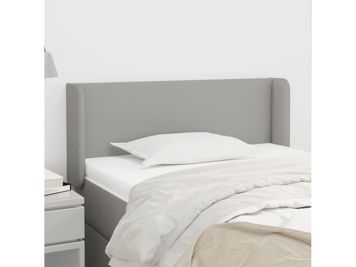 Cabecero De Tela Gris Claro 103x16x78/88 Cm