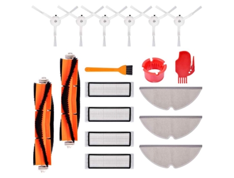 Kit de accesorios para Xiaomi Mijia Roborock E35 E25 E20 S50 S6 S51 Roborock con 4 filtros Hepa, 2 cepillos principales, 6 cepillos laterales, 3 M