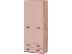Armario MUEBLAM Roble Rosa Nube Melamina (99x232x50 cm)