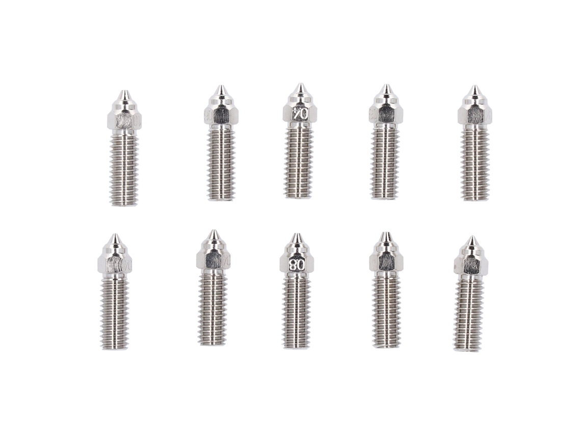 Kit De Boquillas Para Impresora 3d De 0,2-1,2 Mm M6x23 Mm De Cobre, Cromo Y Circonio Para K1