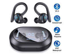 Auriculares Bluetooth True Wireless CHRUI Auriculares Bluetooth 5.3 Para Iphone Android Negros