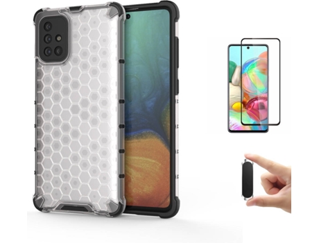 Kit Carcasa, Protector Y Soporte Samsung A71 Full Cover Rumble