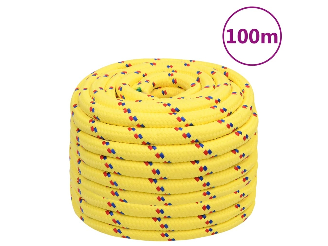 Cuerda De Barco Polipropileno Amarillo 20 Mm 100 M