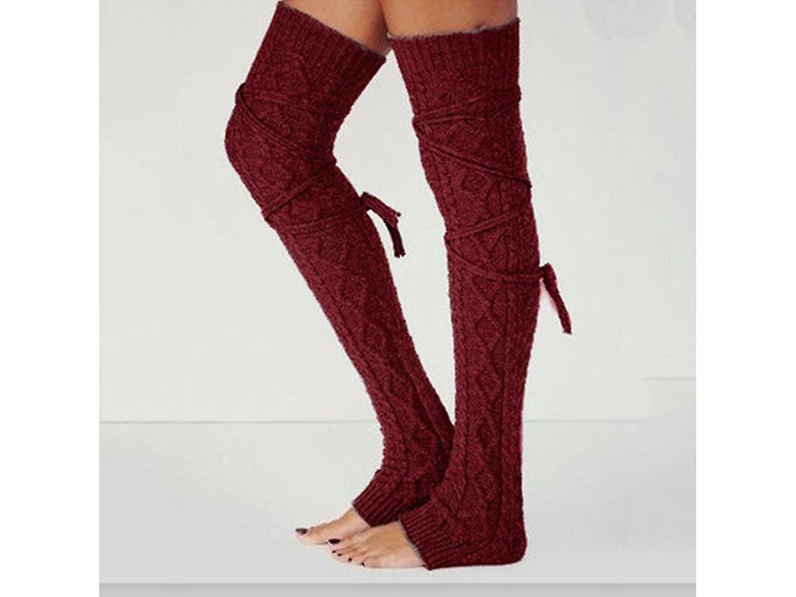 2026-calcetines Largos De Punto Para Mujer, Sobre La Rodilla, Abrigados, Invierno, Otoño, Primavera, Casual, Fiesta