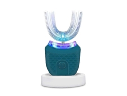 Cepillo de dientes eléctrico ultrasónico en forma de U para adultos, con acción blanqueadora completa de 360°, carga inalámbrica y resistente al agua.