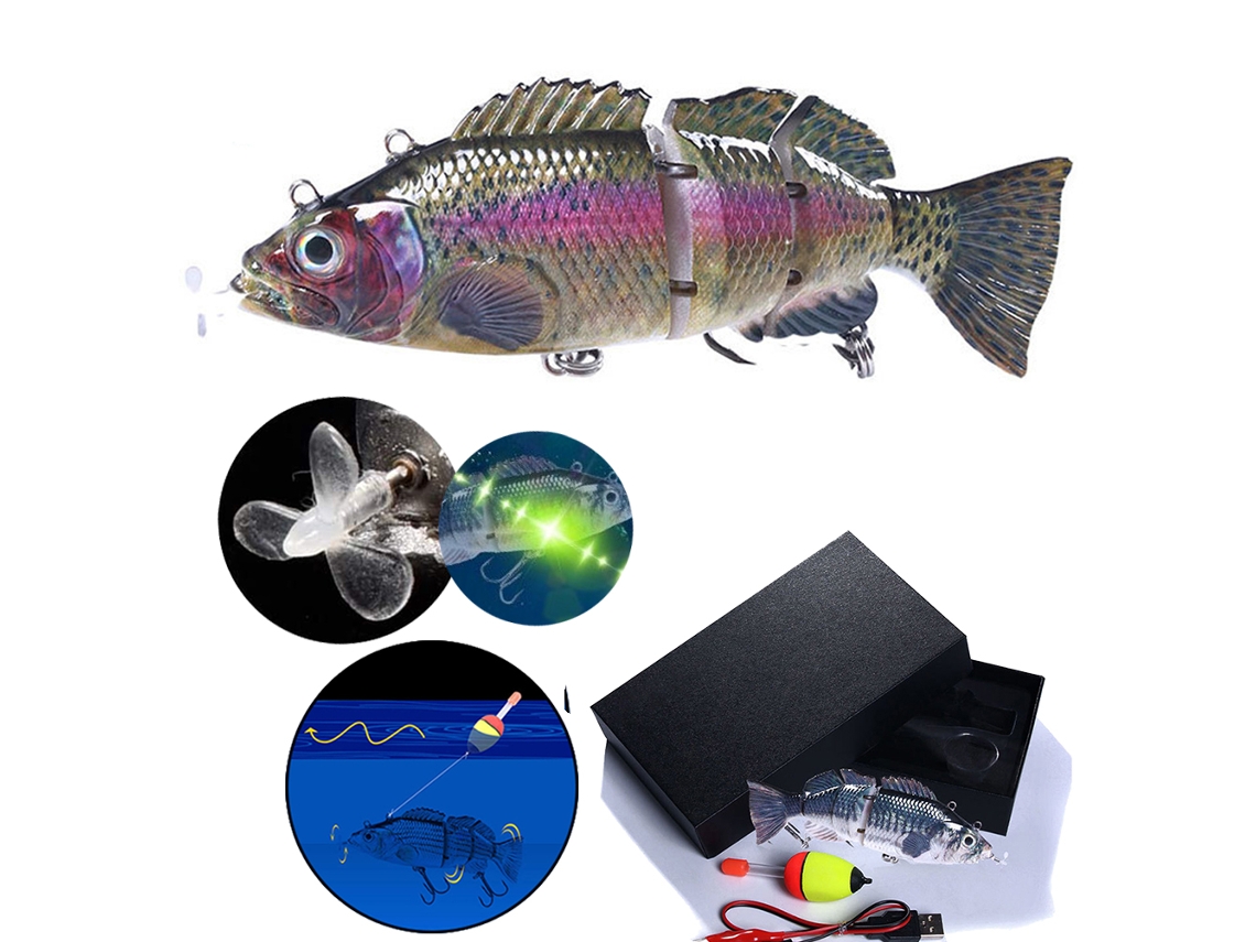 Señuelo De Pesca Robótico Con Segmentos Nadadores, Eléctrico, Recargable Por Usb, Señuelo Nadador