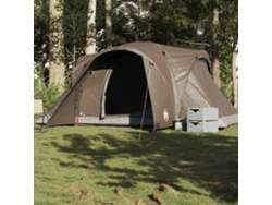 Tienda De Campaña Familiar Iglú 6 Personas Impermeable Marrón