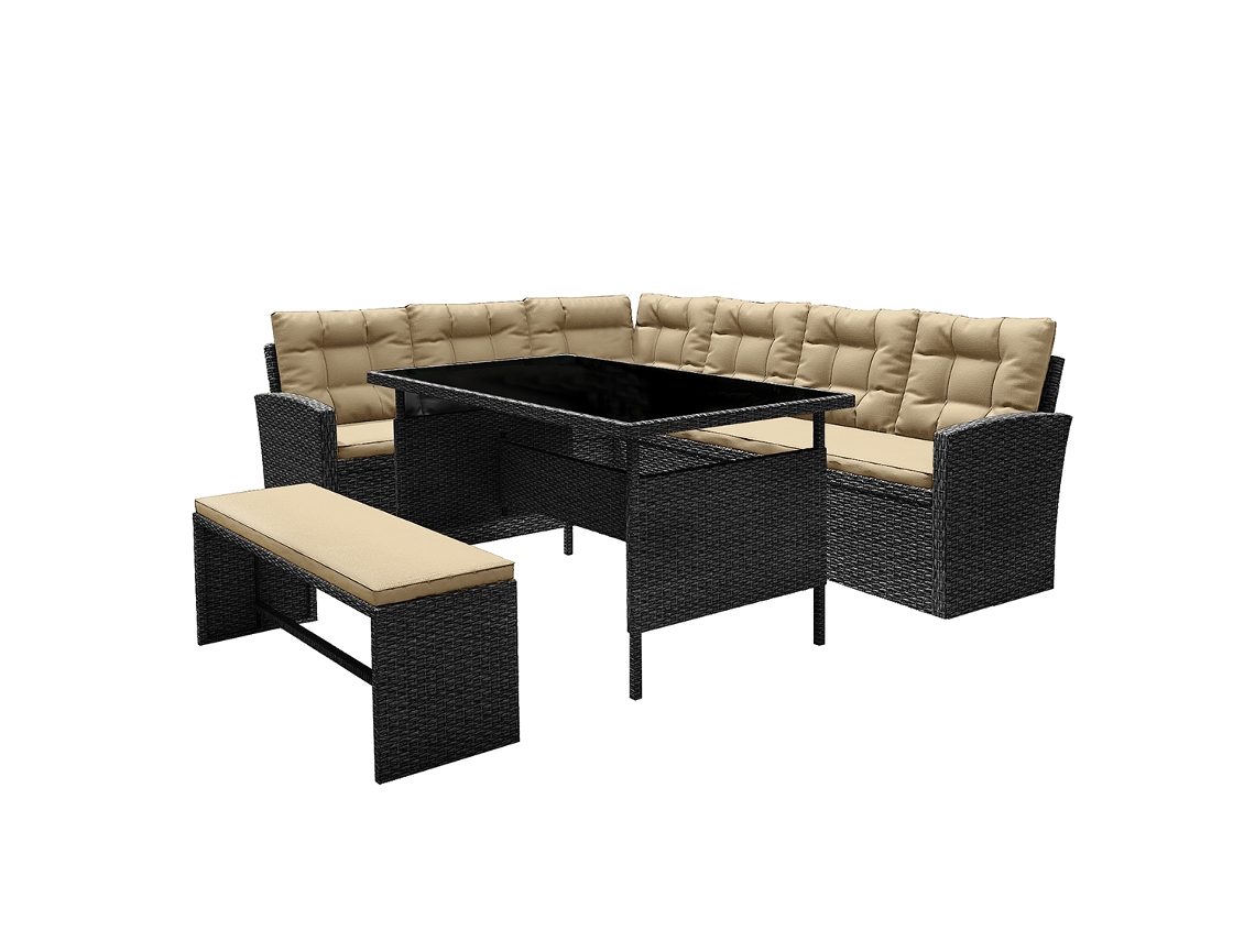 Conjunto de Jardín CONCEPT U Moorea (Gris y Beige - Acero - 234x177x74 cm)