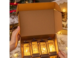 Kit de decoración navideña de 4 piezas de Yuysan - Farolillo navideño pequeño