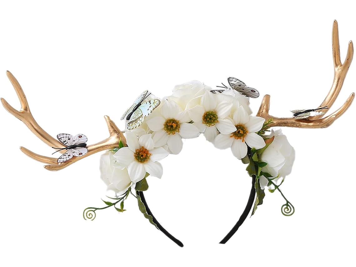 Diademas De Tela Suave Con Diseño Navideño De Astas De Reno Para Niños Y Adultos - Decoración Para Fiestas