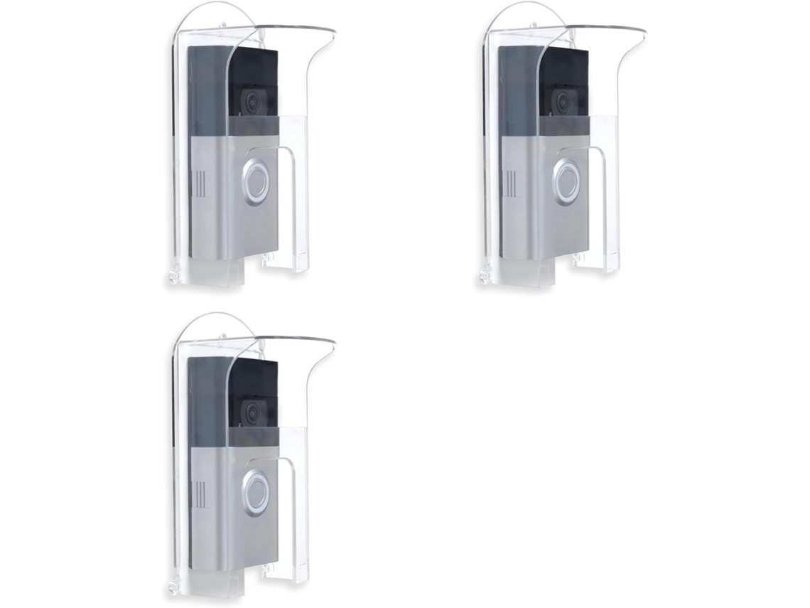 3 Fundas Protectoras De Plástico Transparente Para Timbre, Aptas Para Varios Modelos.
