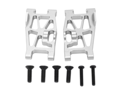 Juego De Brazos De Suspensión Delanteros Y Traseros De Aluminio Para Coches Rc Losi Hammer Rey A Escala 1/10, Color Plata.