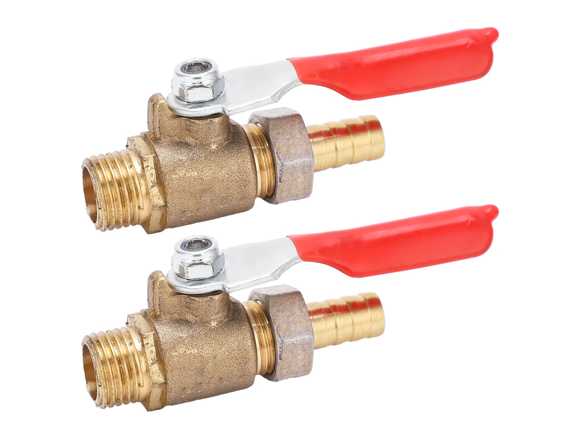 2 válvulas de bola de silicona de 1/4'', multicapa, resistentes a la corrosión, accesorios duraderos para compresores de aire.