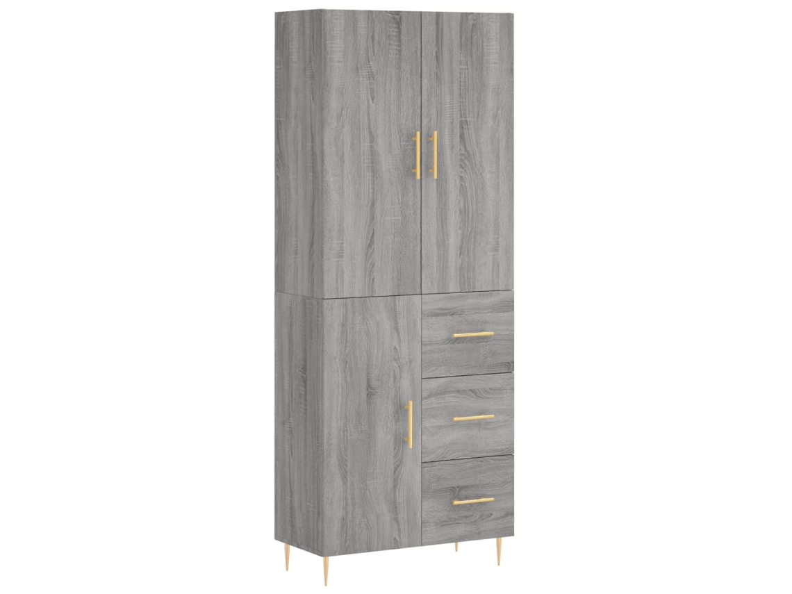 Mueble alto derivado de madera gris Sonoma MAISON EXCLUSIVE (69,5 x 34 x 180 cm)