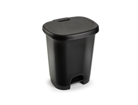 PLASTIC FORTE - Cubo de Basura 18L con Apertura de Pedal. Negro