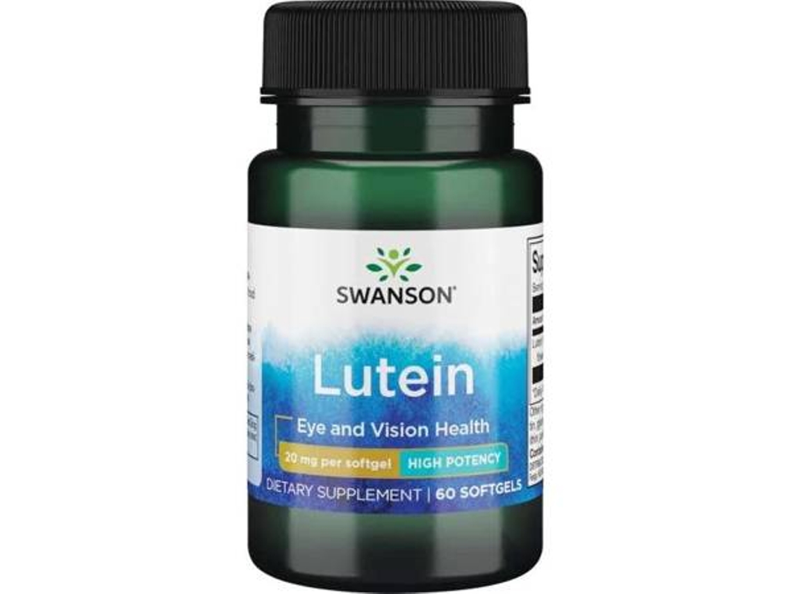 Swanson Luteína 20 Mg, 60 Cápsulas - Suplemento Para La Salud Ocular