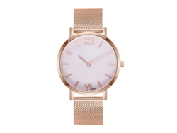 Reloj Hombre De Cuarzo Con Correa De Malla Zhoulianfa (oro Rosa Dial Blanco)