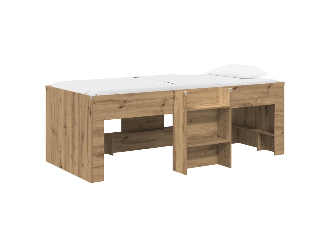 Maison Exclusive - Marco De Cama Alta Para Niños 2 Pcs Roble Artesanal