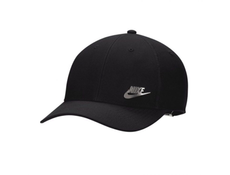 Gorra NIKE Dri-FIT Club Structured Metal Logo, Negro, Unisexo S/M