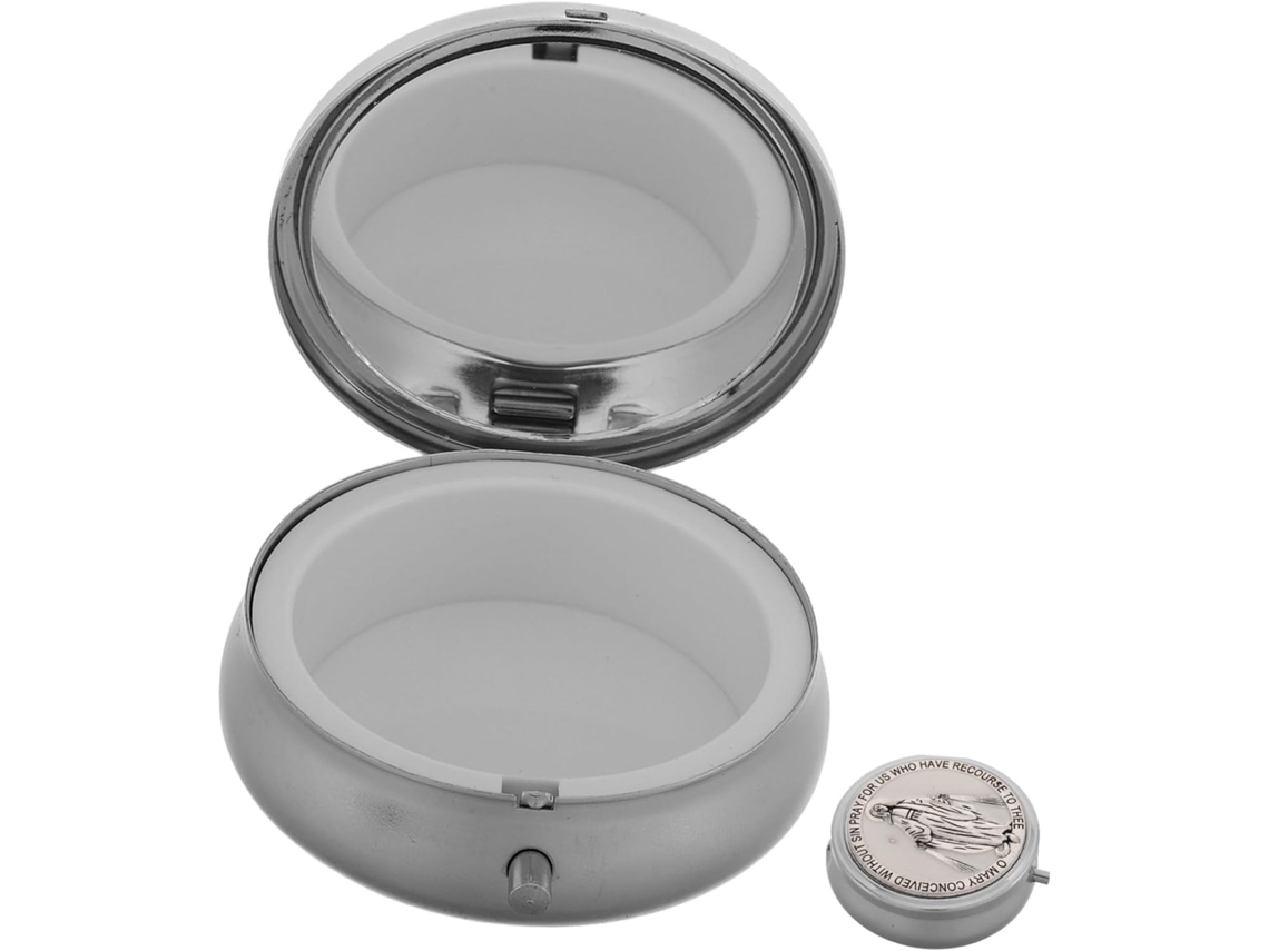 Pequeña Metal Blanco Joyería Primera Comunión Soporte Seguro Rosario Recuerdos Niños Niñas Almacenamiento